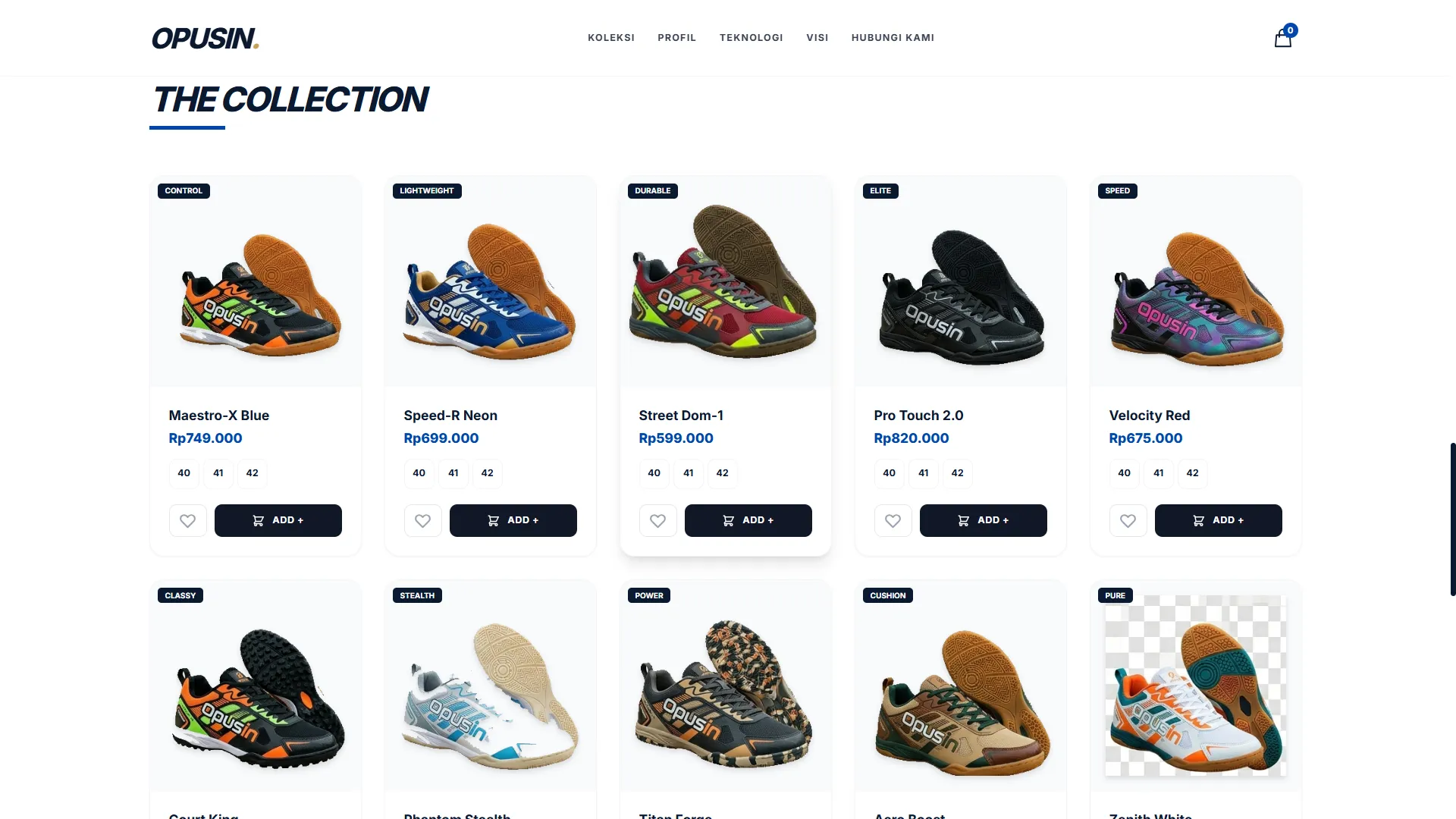 Website E-Commerce Opusin